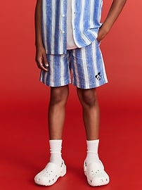 Image number 3 showing, Old Navy x Disney© Mickey Mouse Knee Length Linen-Blend Shorts for Boys