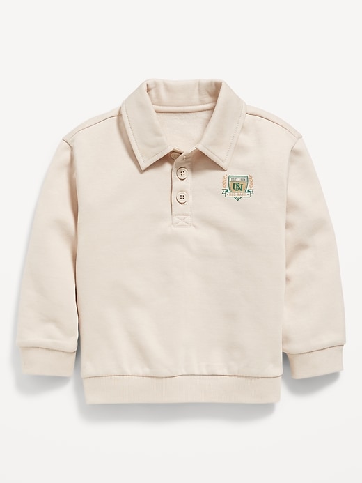 Image number 1 showing, Oversized Logo-Graphic Collared Sweatshirt for Toddler Boys