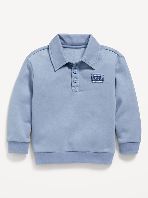 Image number 1 showing, Oversized Logo-Graphic Collared Sweatshirt for Toddler Boys