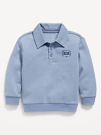 Image number 1 showing, Oversized Logo-Graphic Collared Sweatshirt for Toddler Boys