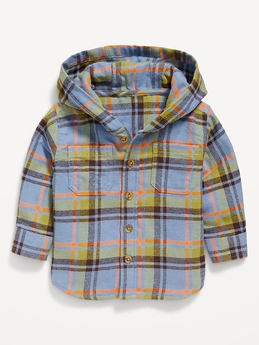 Image number 1 showing, Plaid Hooded Shacket for Baby