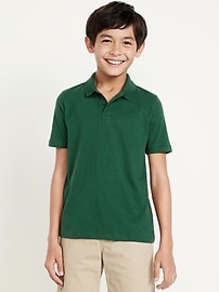 Image number 1 showing, School Uniform Jersey Polo Shirt for Boys