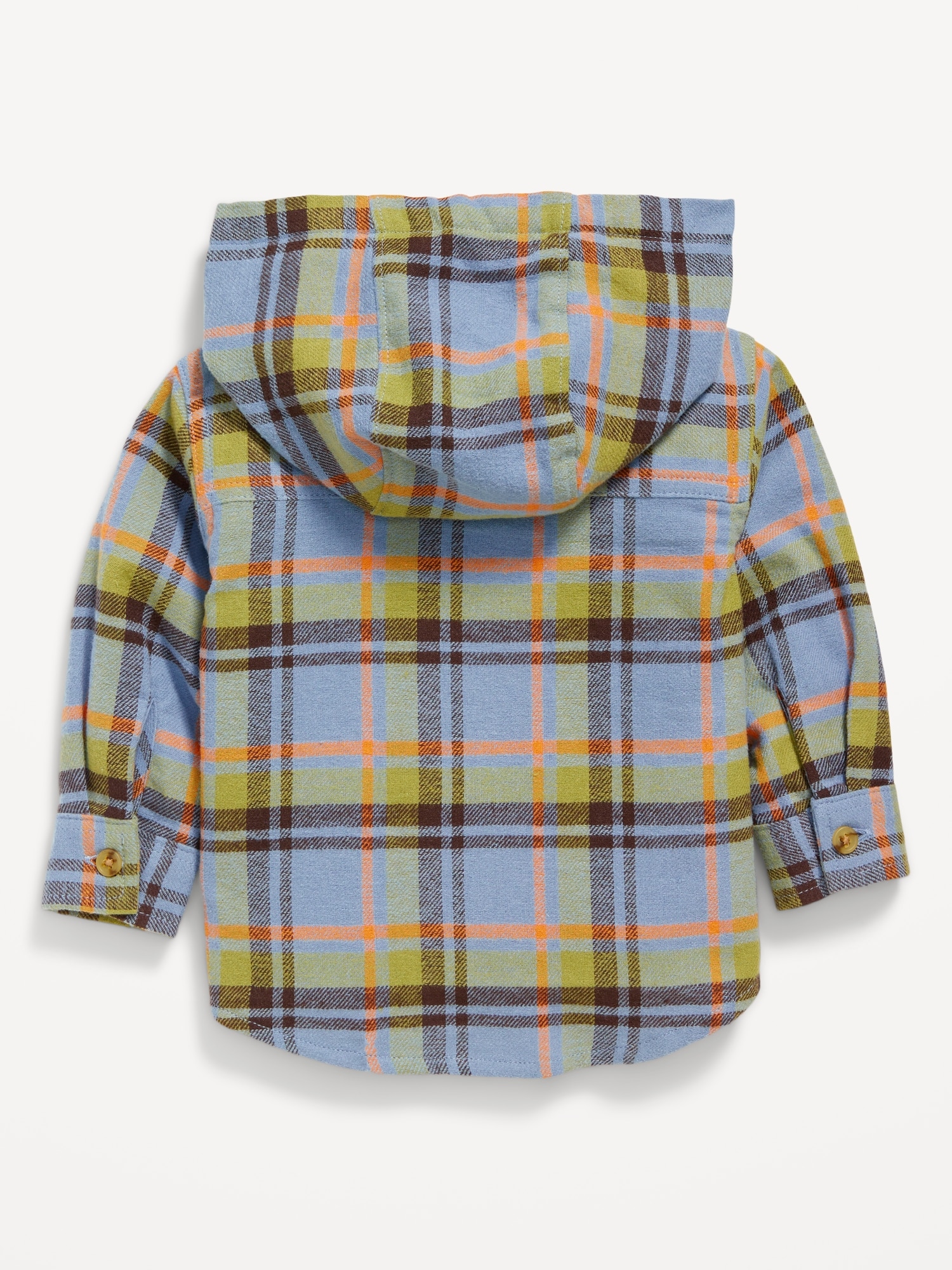 Plaid Hooded Shacket for Baby