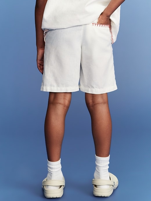 Image number 2 showing, Old Navy x Disney© Mickey Mouse Knee Length Linen-Blend Shorts for Boys