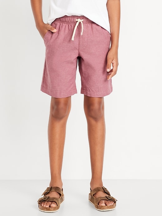 Image number 1 showing, Knee Length Linen-Blend Shorts for Boys