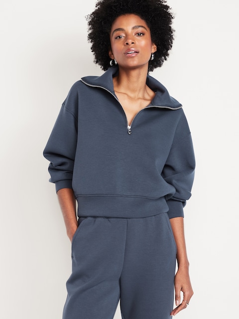 Bounce Fleece Half-Zip Pullover Sweatshirt - Dusk Navy