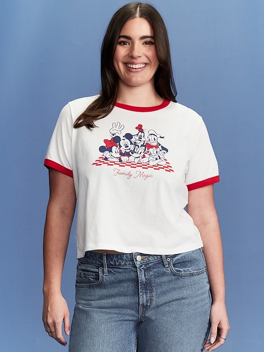 Image number 6 showing, Old Navy x Disney© Graphic Cropped Ringer T-Shirt