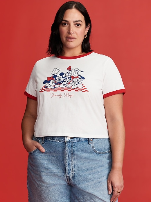 Image number 8 showing, Old Navy x Disney© Graphic Cropped Ringer T-Shirt