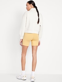 Image number 2 showing, High-Waisted Jersey Biker Shorts -- 6-inch inseam