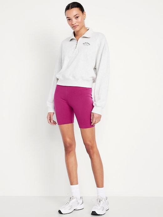 Image number 1 showing, High-Waisted Biker Shorts -- 8-inch inseam