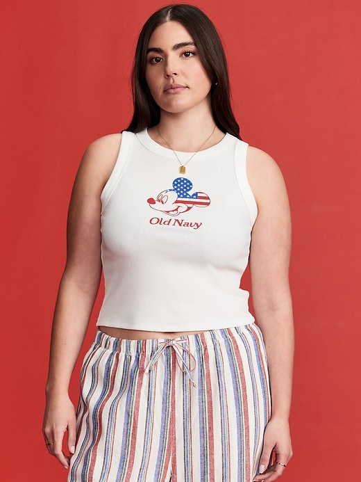 Image number 5 showing, Old Navy x Disney© Mickey Mouse Logo-Graphic Snug Tank Top