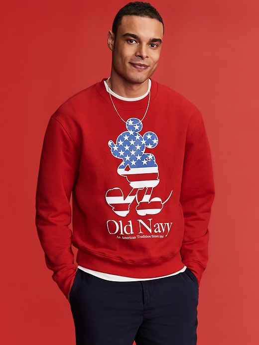 Image number 3 showing, Old Navy x Disney© Mickey Mouse Oversized Flag Logo-Graphic Sweatshirt