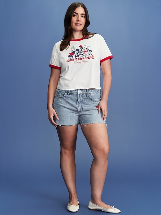 Image number 6 showing, Old Navy x Disney© High-Waisted OG Jean Cut-Off Shorts -- 3-inch inseam