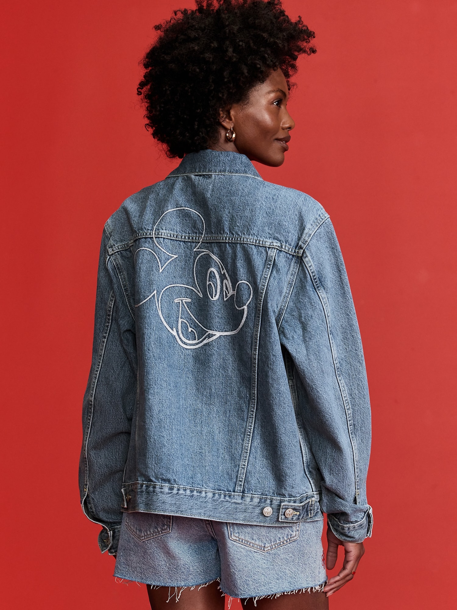 Old Navy x Disney© Mickey Mouse Logo-Graphic Jean Jacket