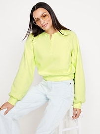 Image number 3 showing, SoComfy Oversized Button-Front Sweatshirt