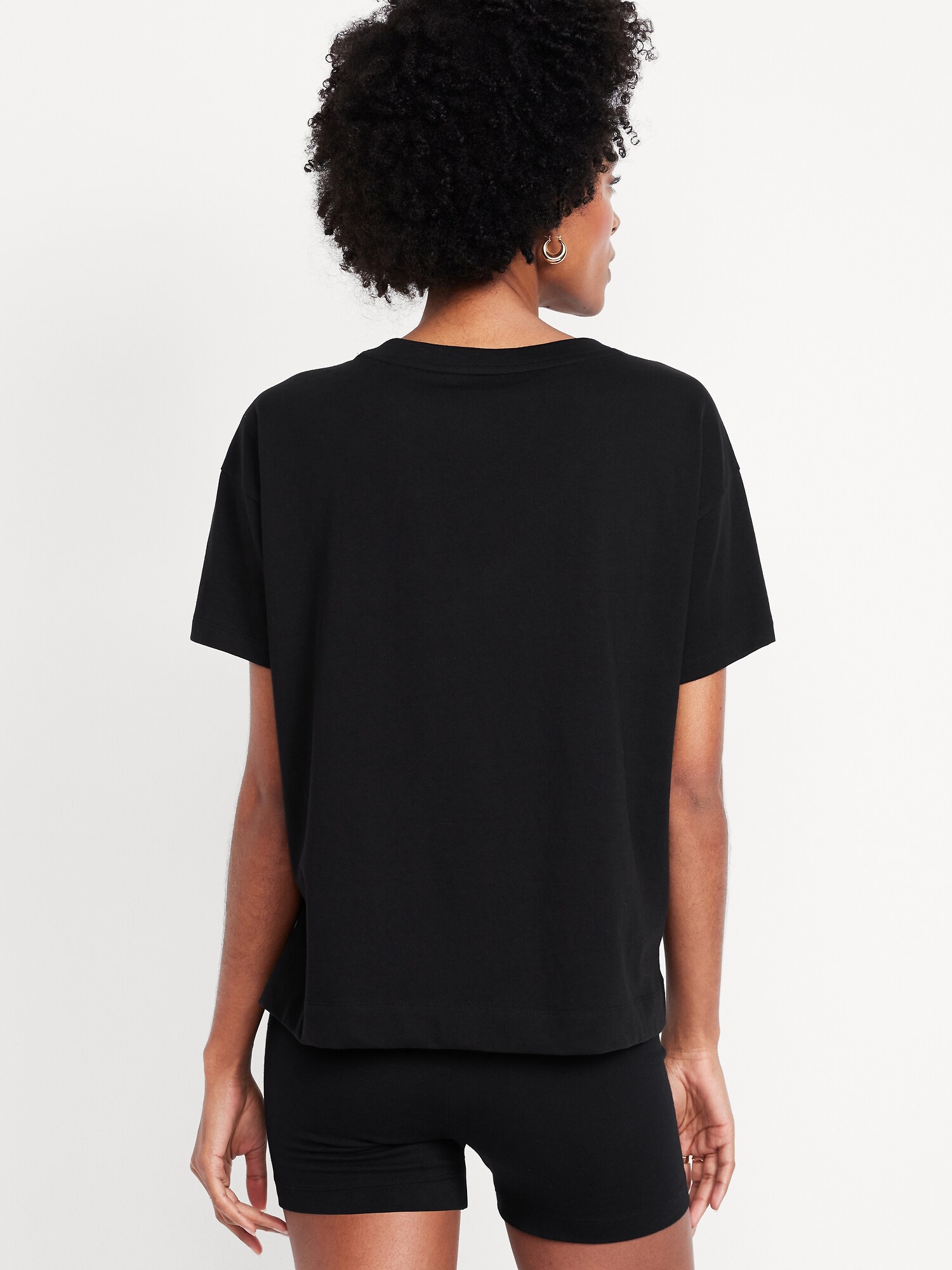 Женская футболка Old Navy Vintage V-Neck, цвет: Чёрный — фото 2