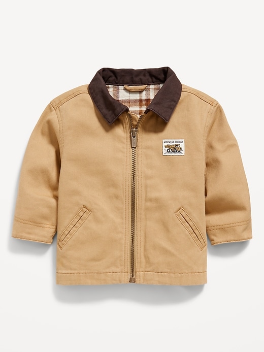 Image number 2 showing, Full-Zip Twill Barn Coat for Baby
