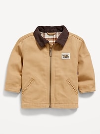 Image number 2 showing, Full-Zip Twill Barn Coat for Baby