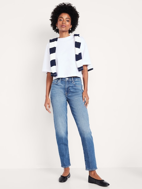 Mid-Rise OG Straight Ankle Jeans - Faded Medium Wash