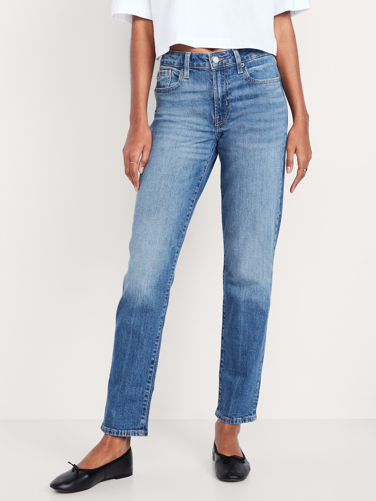 Mid-Rise OG Straight Ankle Jeans | Old Navy