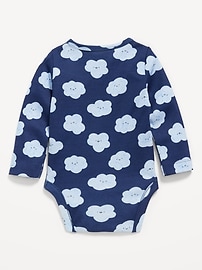 Image number 2 showing, Printed Long-Sleeve Henley Bodysuit for Baby