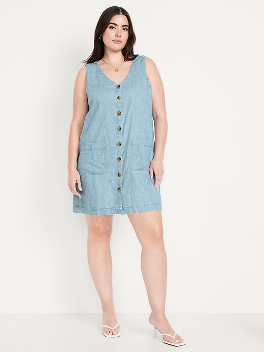 Image number 5 showing, Sleeveless Button-Front Mini Dress