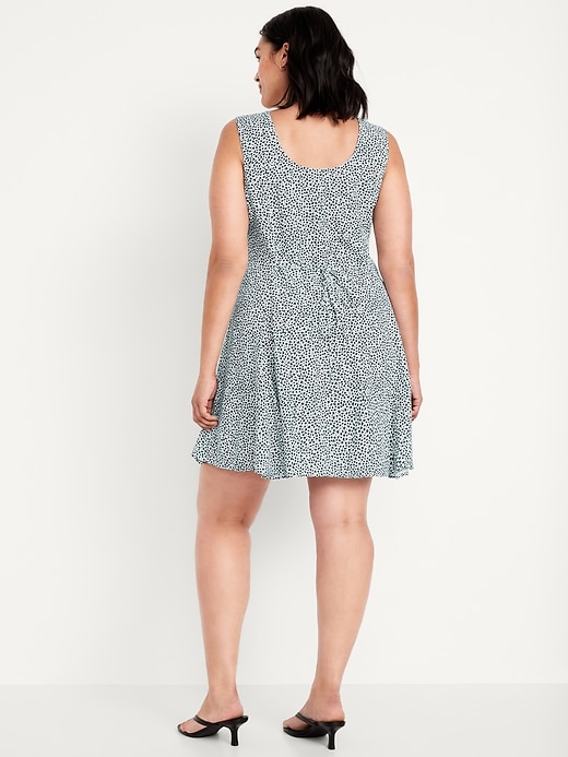 Image number 7 showing, Fit & Flare Crepe Button-Front Mini Dress