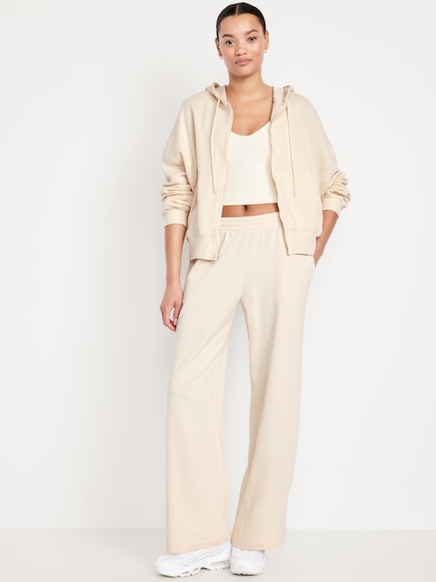 High-Waisted SoComfy Wide-Leg Sweatpants - Howlite