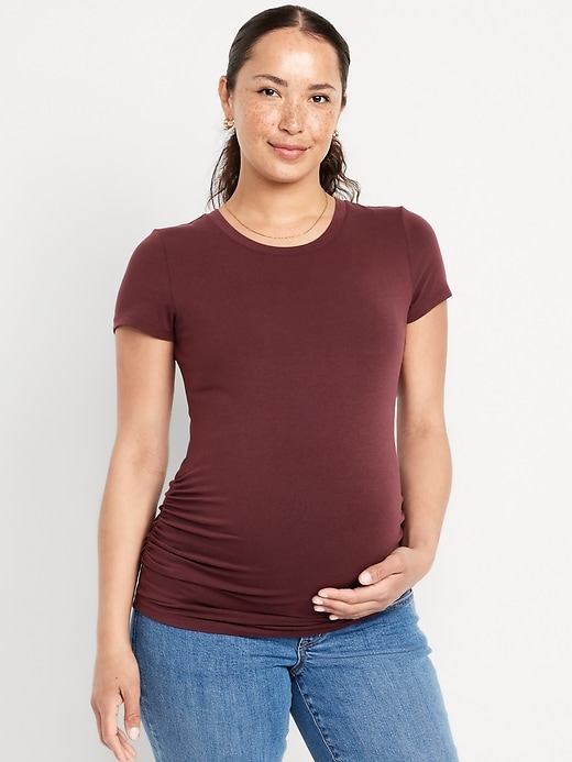 Image number 1 showing, Maternity Crew-Neck T-Shirt
