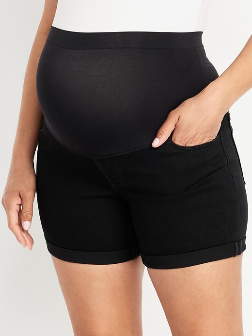 Image number 5 showing, Maternity Full-Panel WOW OG Short -- 5-inch inseam