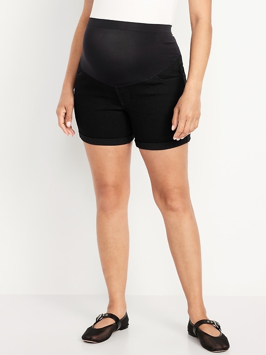 Image number 3 showing, Maternity Full-Panel WOW OG Short -- 5-inch inseam