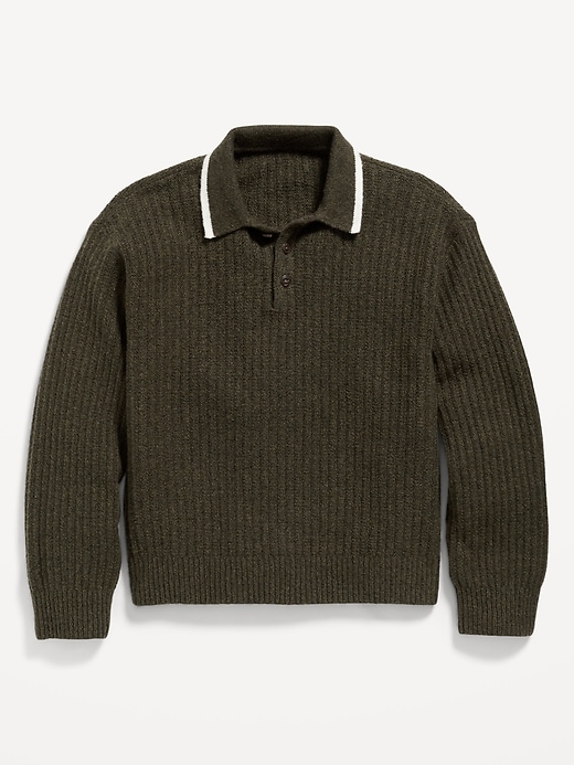 Image number 2 showing, SoSoft Oversized Long-Sleeve Collared Sweater for Boys