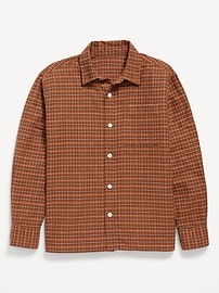 Image number 2 showing, Long-Sleeve Textured Plaid Pocket Shirt for Boys
