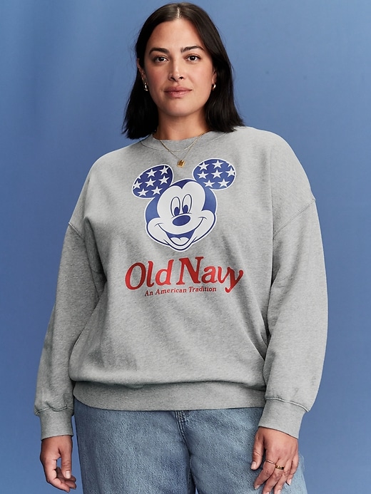 Image number 7 showing, Old Navy x Disney© Mickey Mouse Oversized Flag Logo-Graphic Sweatshirt