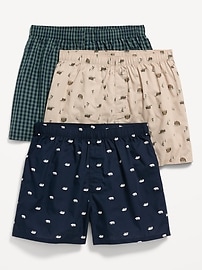 Image number 1 showing, 3-Pack Soft-Washed Boxer Shorts -- 3.75-inch inseam