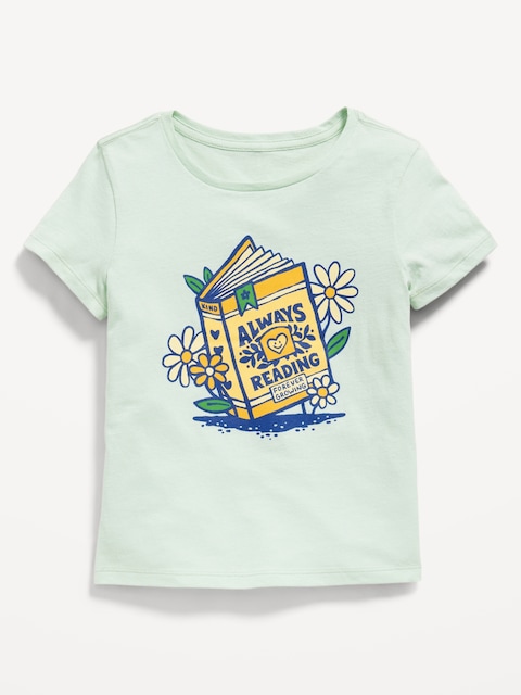 Short-Sleeve Graphic T-Shirt for Girls - Mint Mist