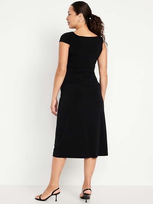 Image number 2 showing, The Occasion by Old Navy Maternity Asymmetrical Shoulder Maxi Dress