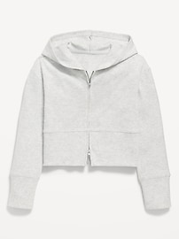 Image number 3 showing, CozePlush 2-Way-Zip Hoodie for Girls