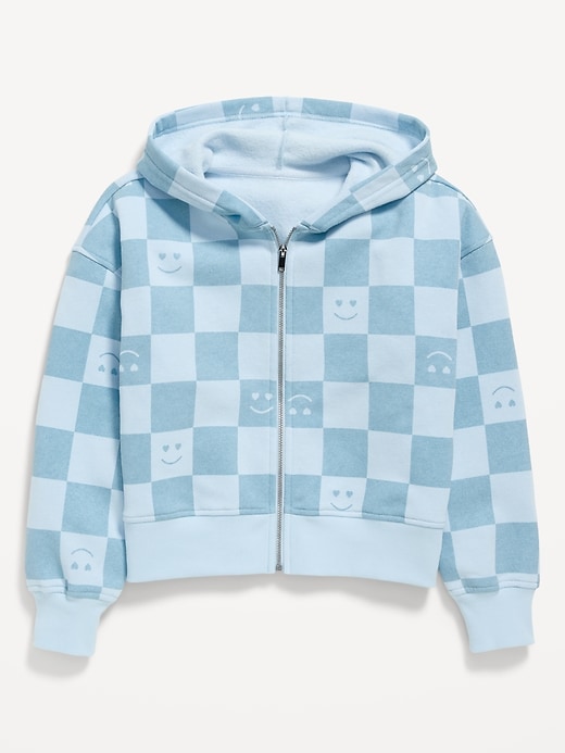 Image number 2 showing, Favorite Fleece Printed Zip-Front Hoodie for Girls