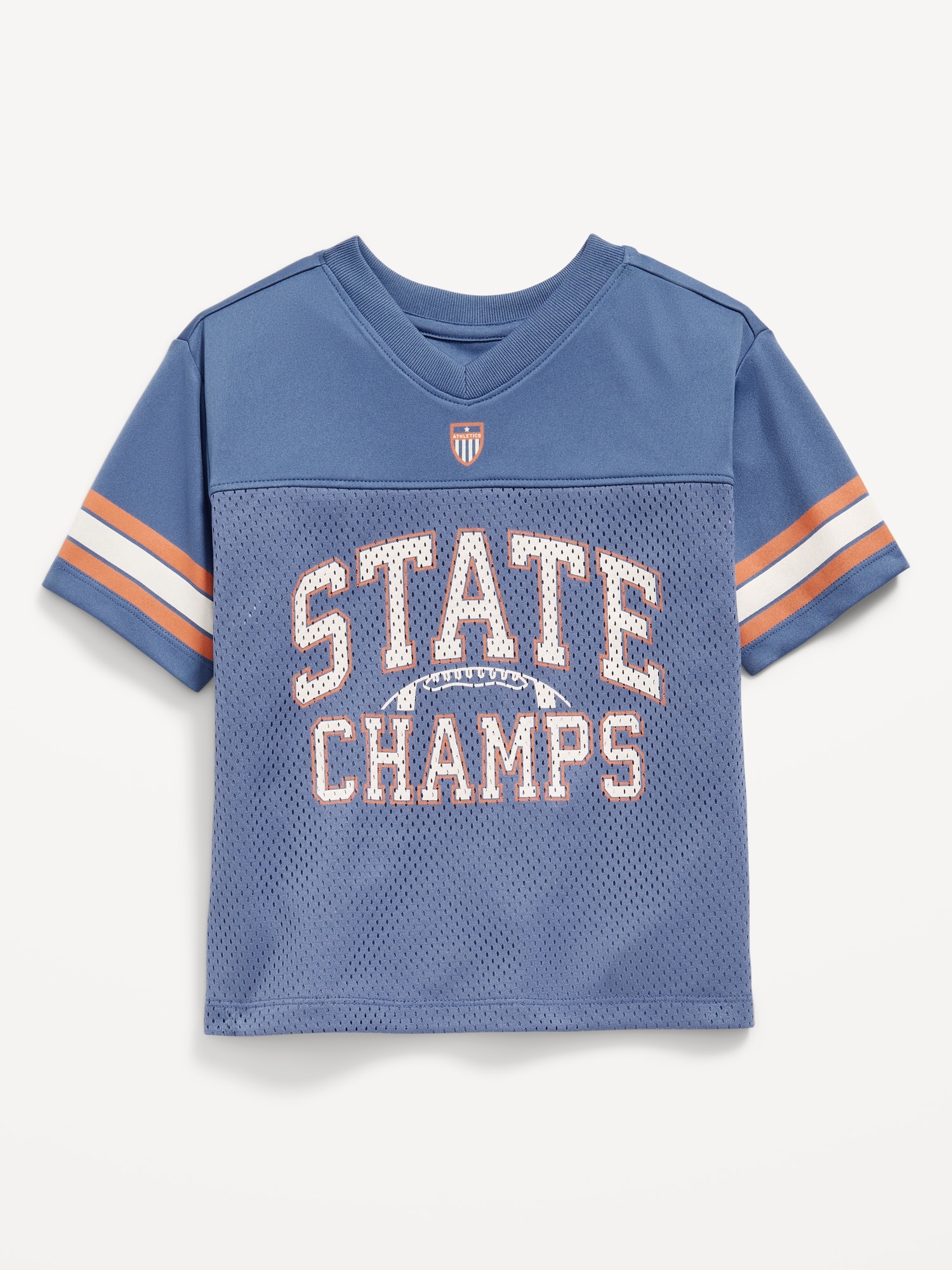 Oversized Mesh Graphic Football T-Shirt for Toddler Boys