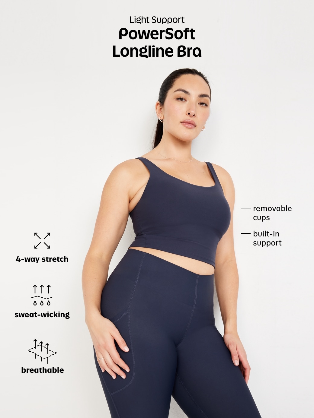 Light Support PowerSoft Longline Sports Bra
