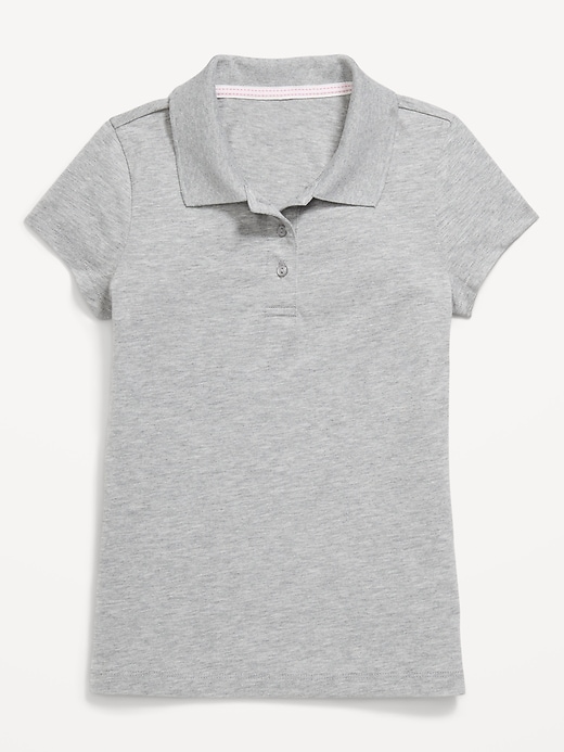 Image number 2 showing, School Uniform Jersey-Knit Polo Shirt for Girls