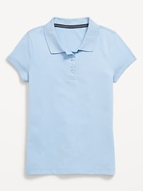 Image number 2 showing, School Uniform Jersey-Knit Polo Shirt for Girls