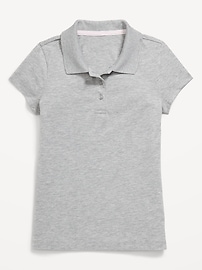 Image number 2 showing, School Uniform Jersey-Knit Polo Shirt for Girls