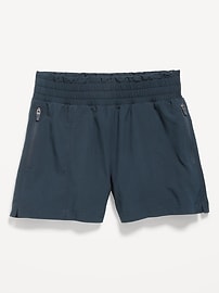 Image number 4 showing, High-Waisted StretchTech Performance Shorts for Girls