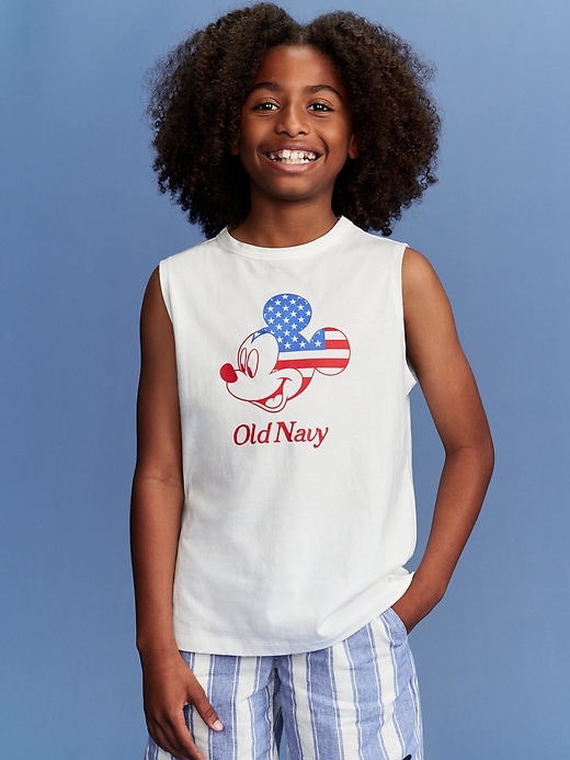 Image number 3 showing, Old Navy x Disney© Mickey Mouse Logo-Graphic Muscle Flag T-Shirt for Boys
