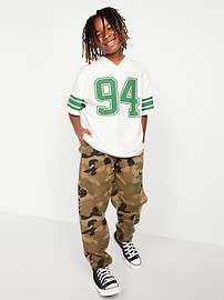 Image number 1 showing, Oversized Boxy Mesh Graphic T-Shirt for Boys
