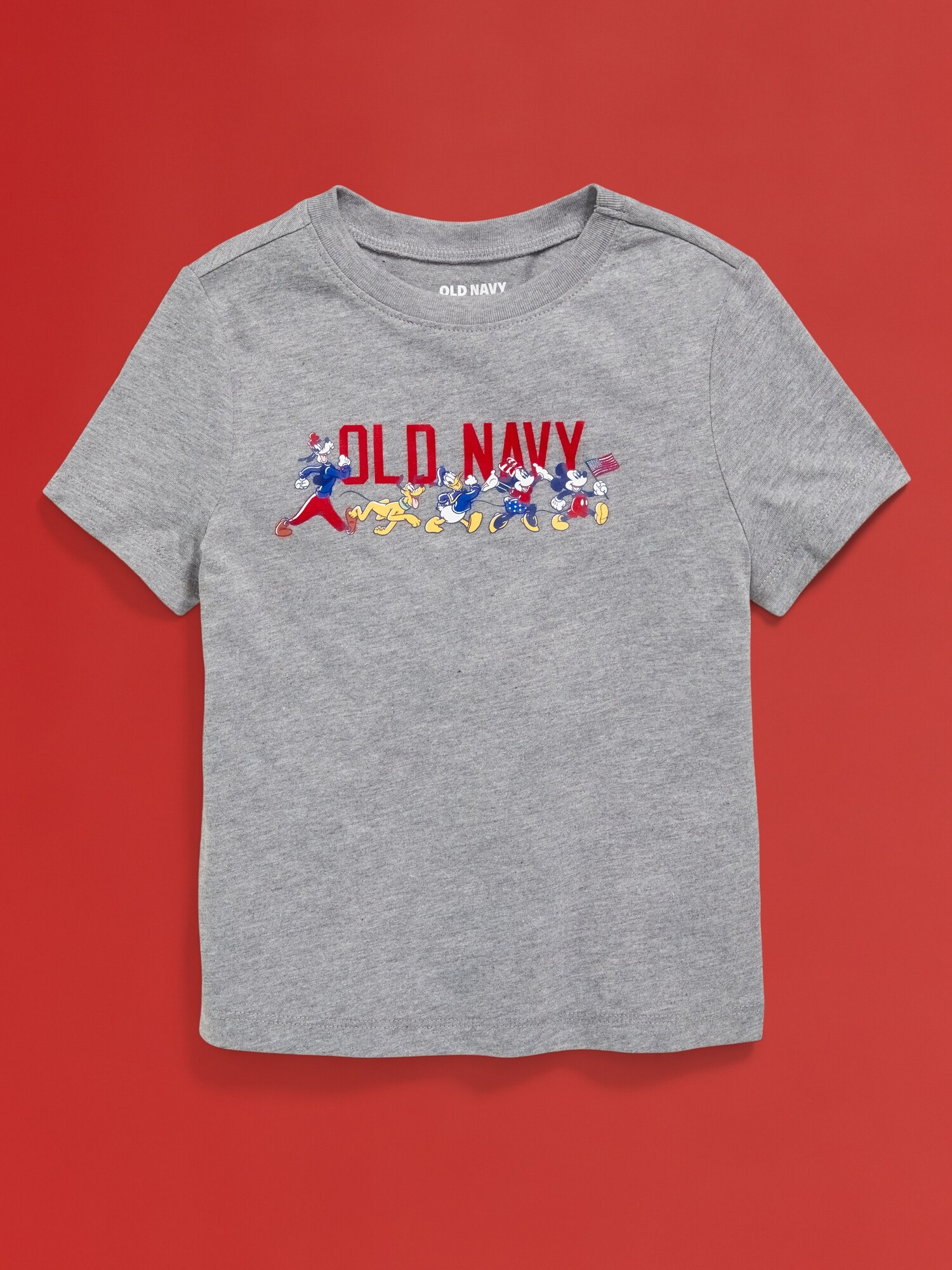 Футболка Old Navy x Disney© Unisex Logo-Graphic T-Shirt для малышей, цвет: Тёмный меланжевый серый — фото 2