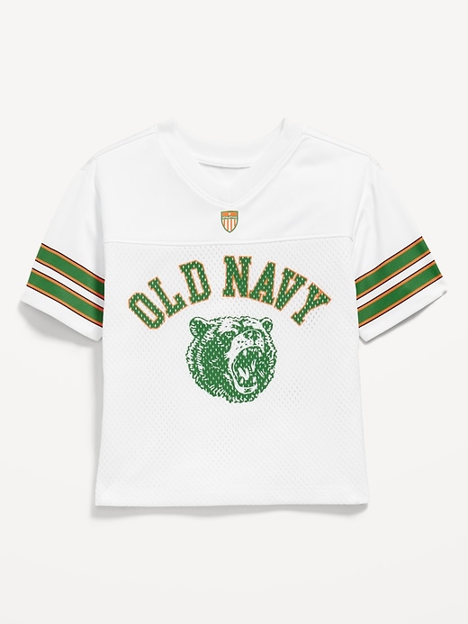 Image number 1 showing, Oversized Mesh Logo-Graphic Football T-Shirt for Toddler Boys
