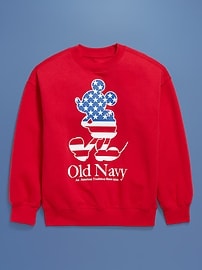 Image number 3 showing, Old Navy x Disney© Mickey Mouse Flag Logo-Graphic Crew-Neck Sweatshirt for Boys